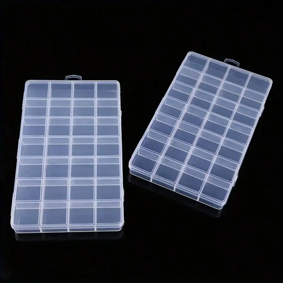 1pc Plastic 28-Grid Jewelry Storage Case