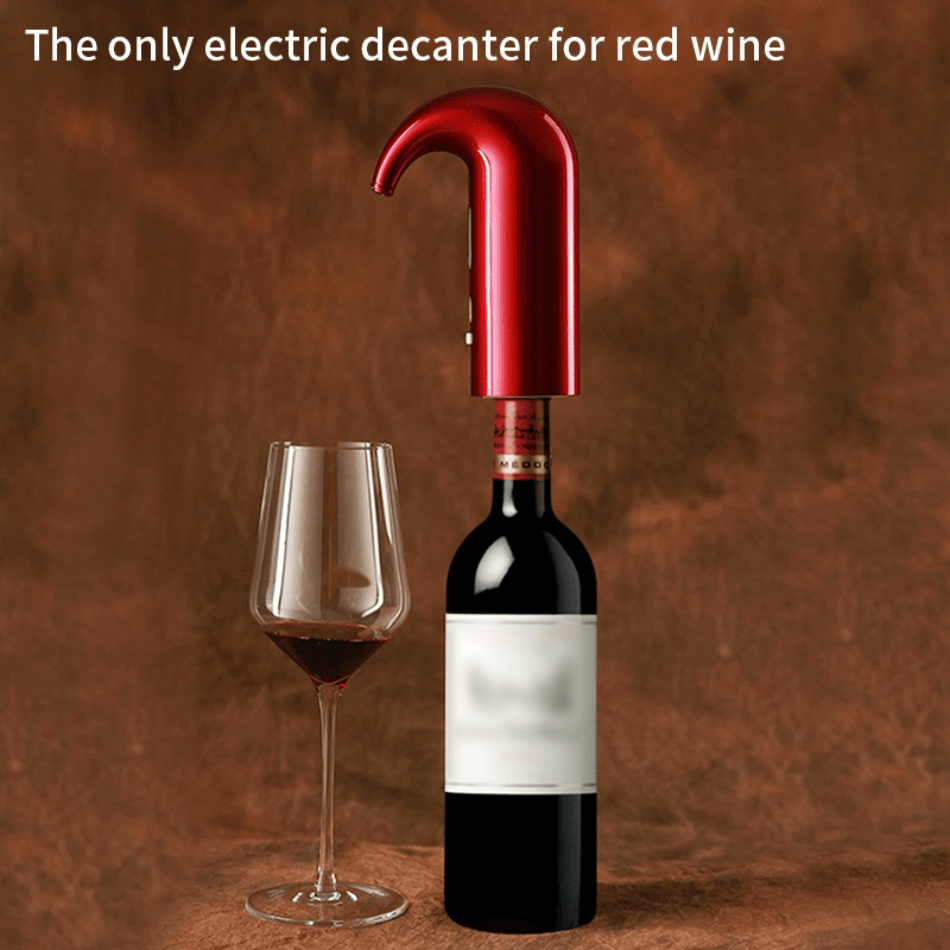 Beckett Brand Name ™ wine pump with a sleek hand-held design for preserving wine freshness.