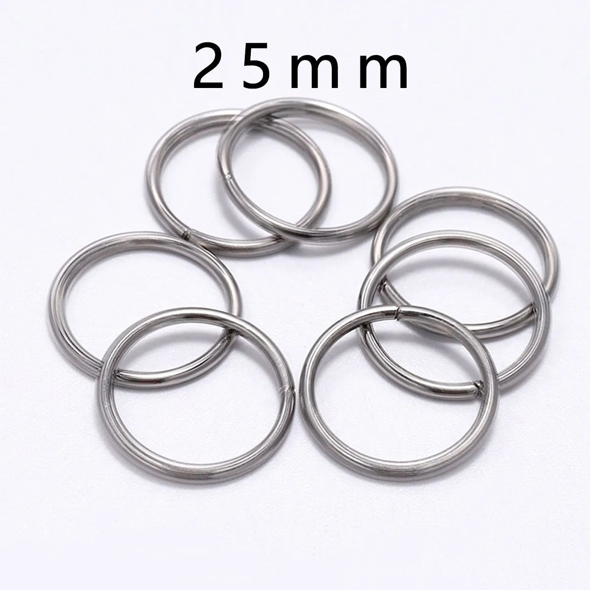 30-200Pcs 3-25mm Stainless Steel Split Ring