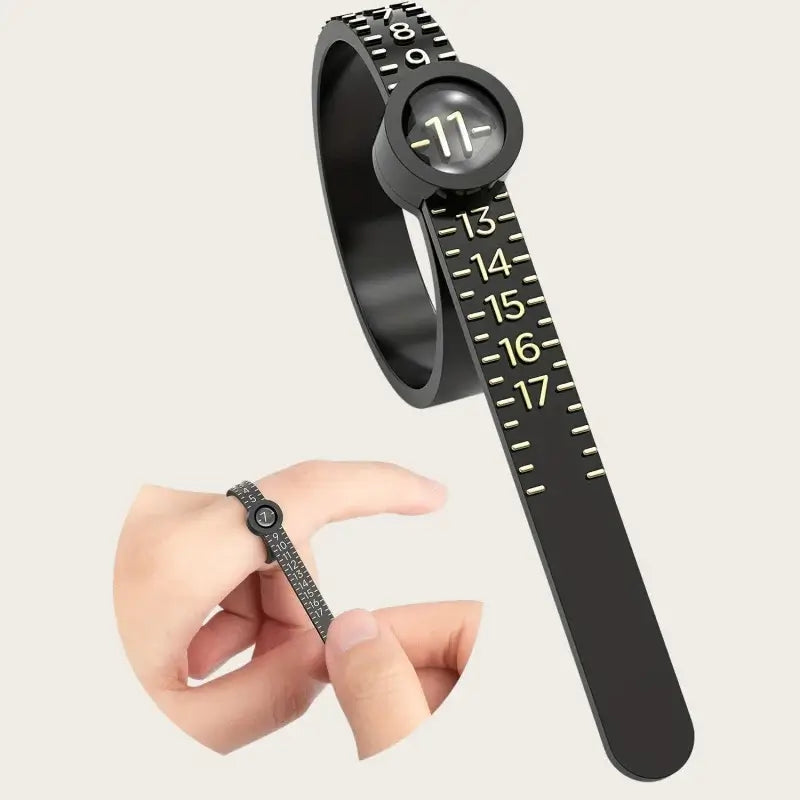 Ring Sizer with Magnifier US UK EU HK Size Scale