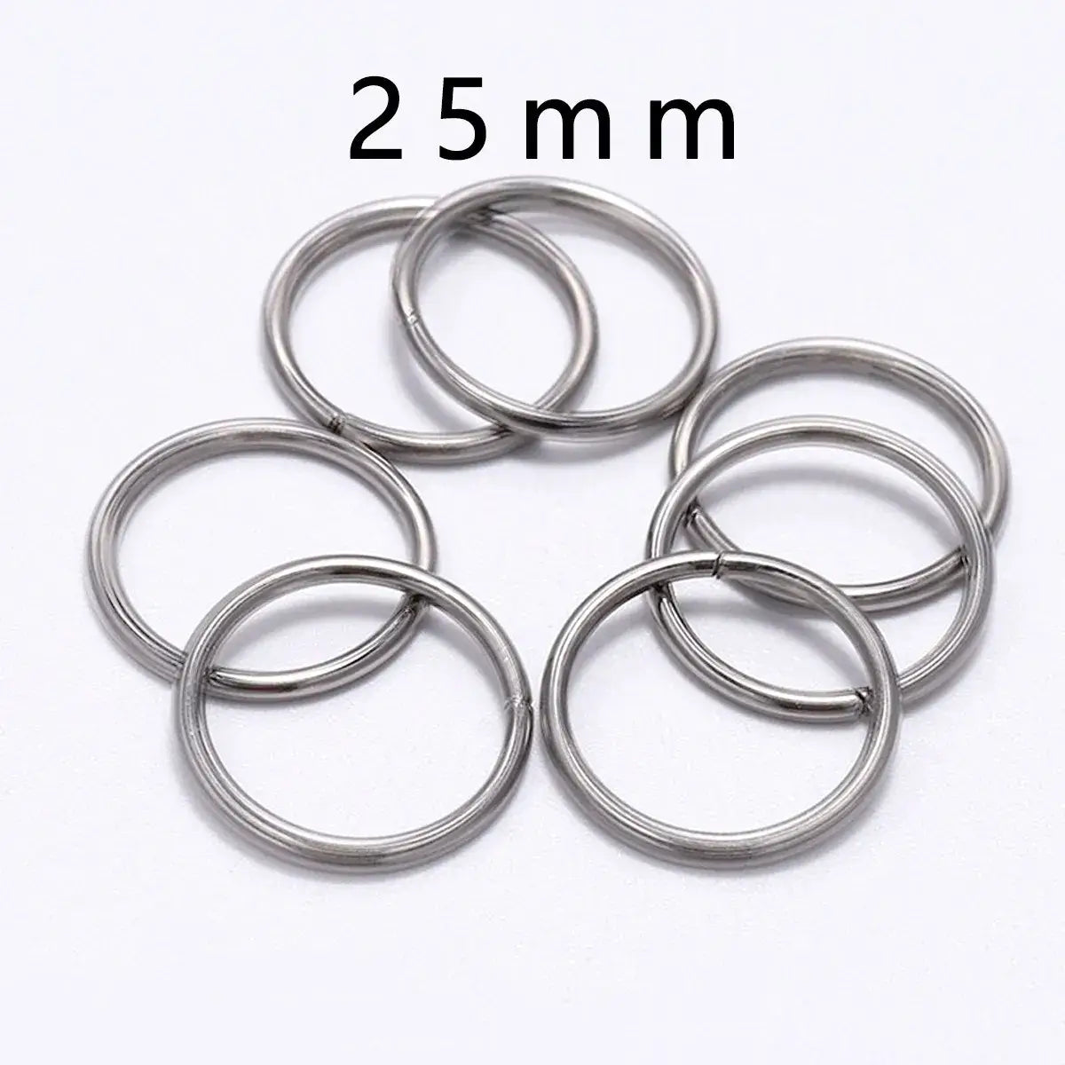 30-200Pcs 3-25mm Stainless Steel Split Ring