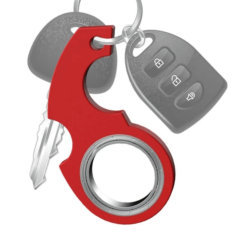 Beckett™ Fidget Keychain featuring a colorful, textured plastic keychain with a small, handheld fidget toy attached for stress relief.