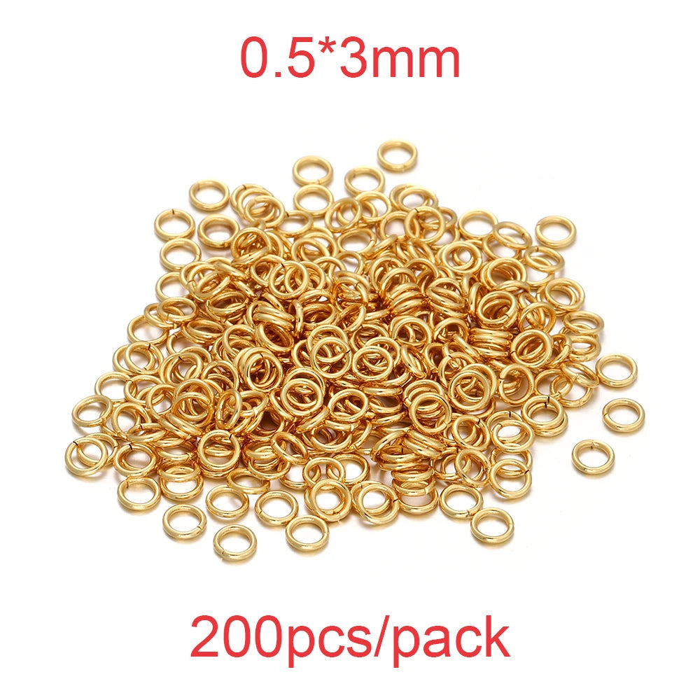 30-200Pcs 3-25mm Stainless Steel Split Ring