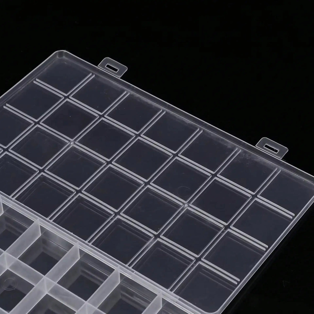 1pc Plastic 28-Grid Jewelry Storage Case