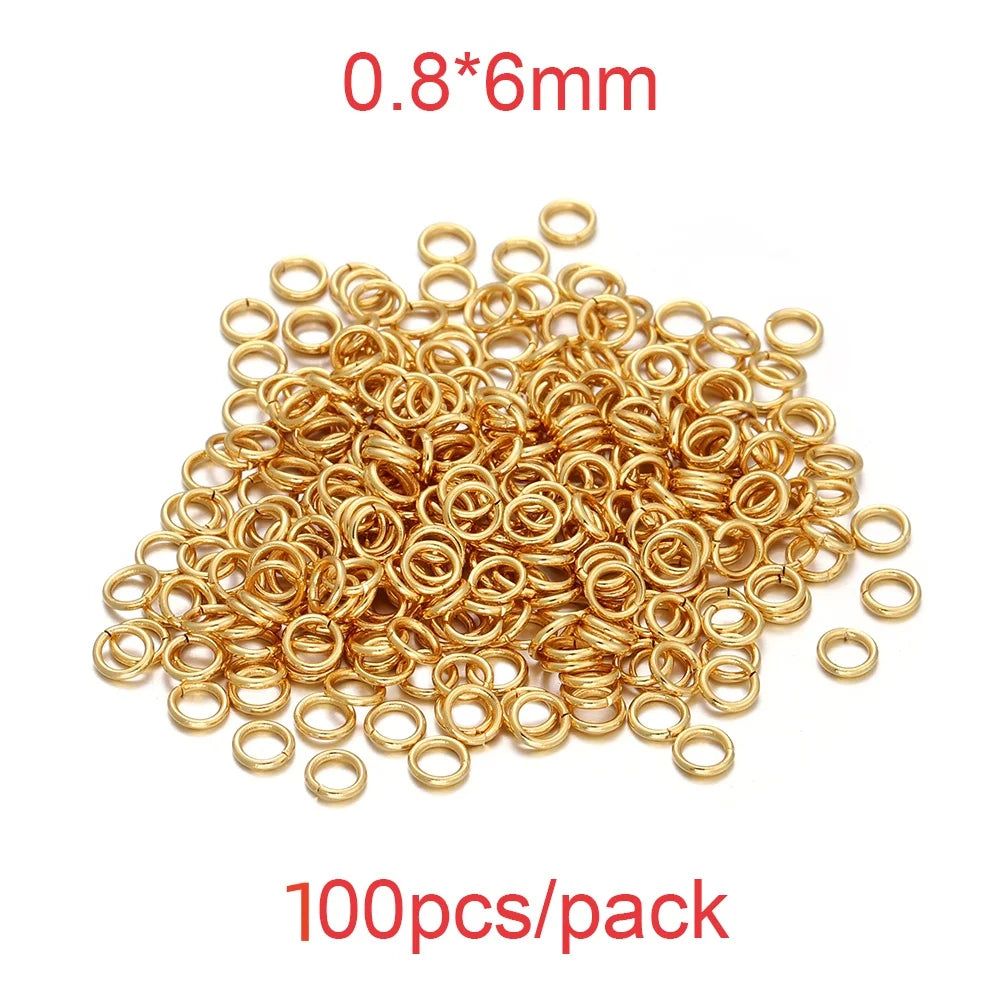 30-200Pcs 3-25mm Stainless Steel Split Ring