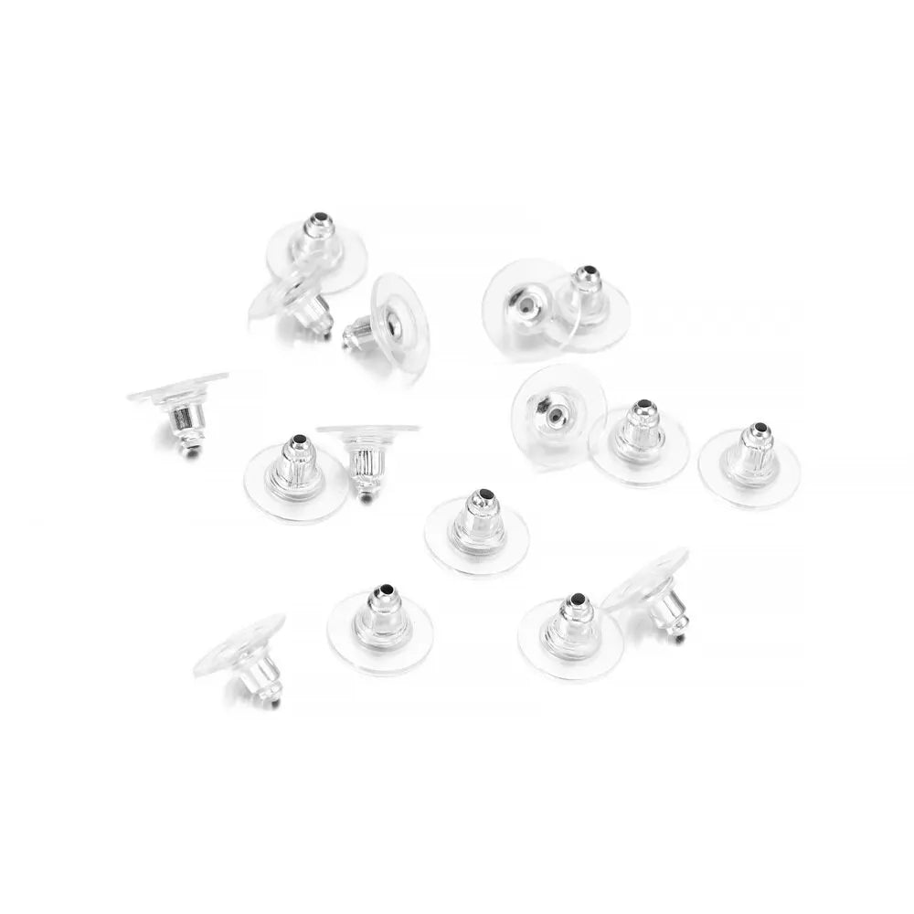 100Pcs Rubber Earring Backs Post Nuts Silicon