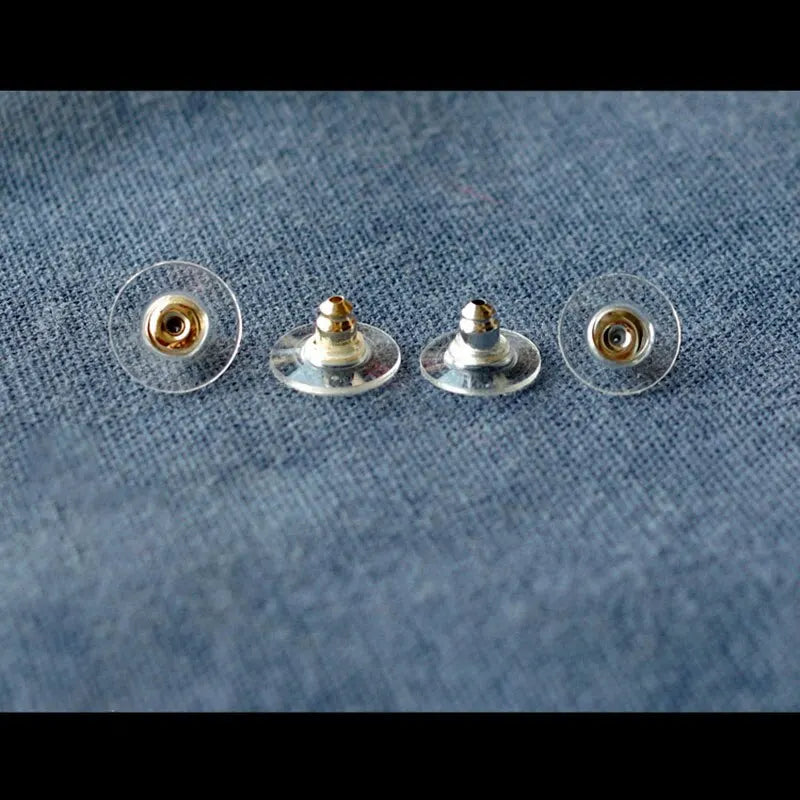 100Pcs Rubber Earring Backs Post Nuts Silicon