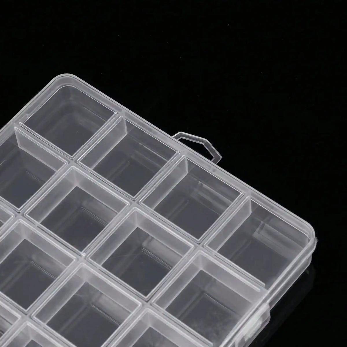 1pc Plastic 28-Grid Jewelry Storage Case