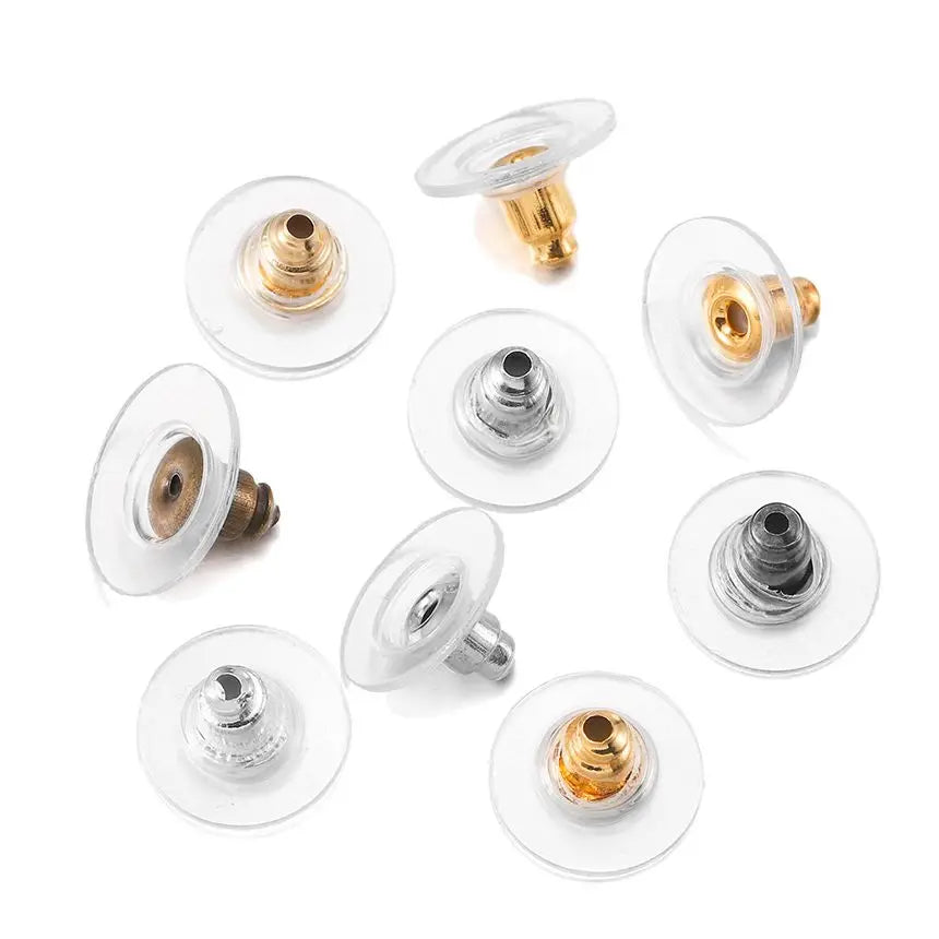 100Pcs Rubber Earring Backs Post Nuts Silicon