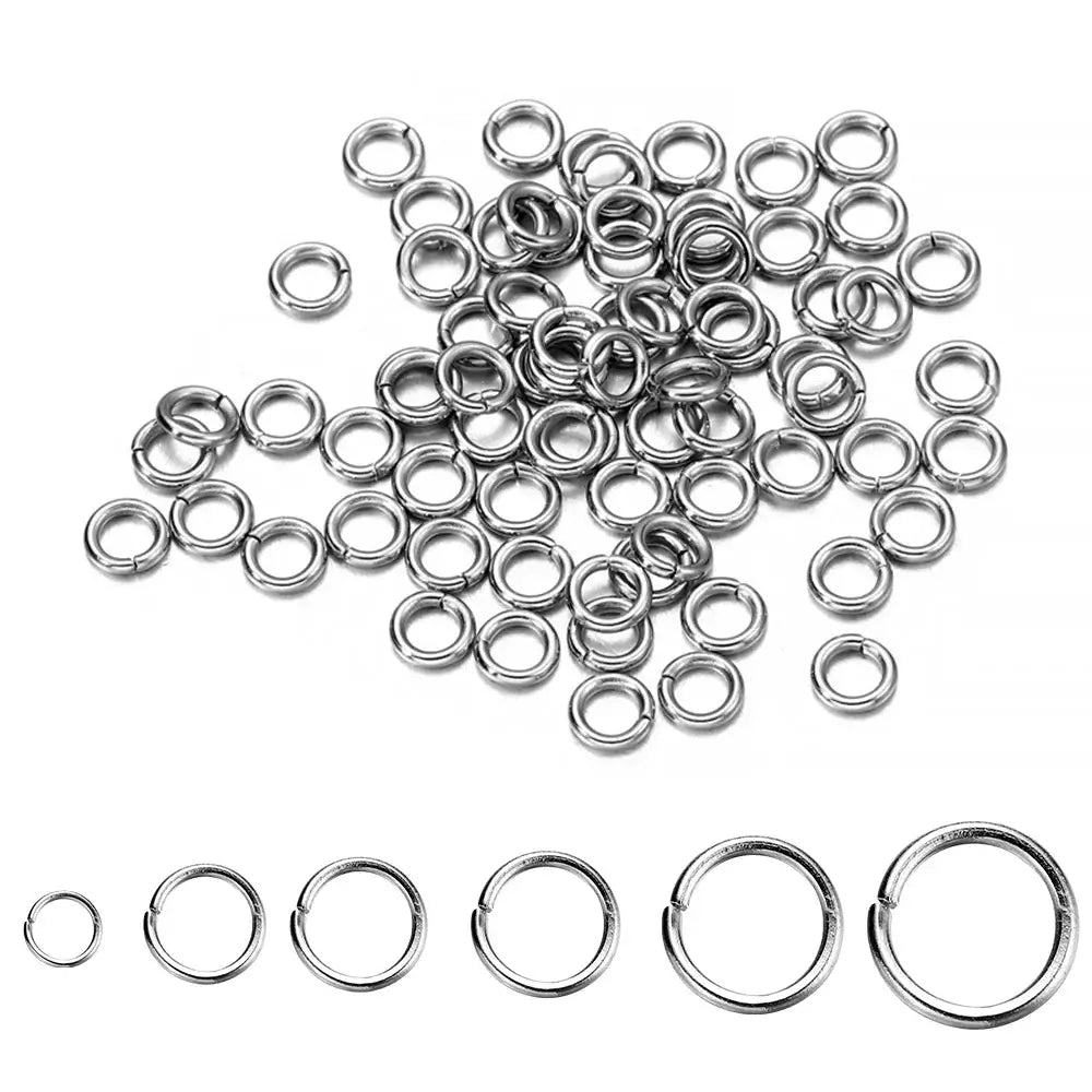 30-200Pcs 3-25mm Stainless Steel Split Ring