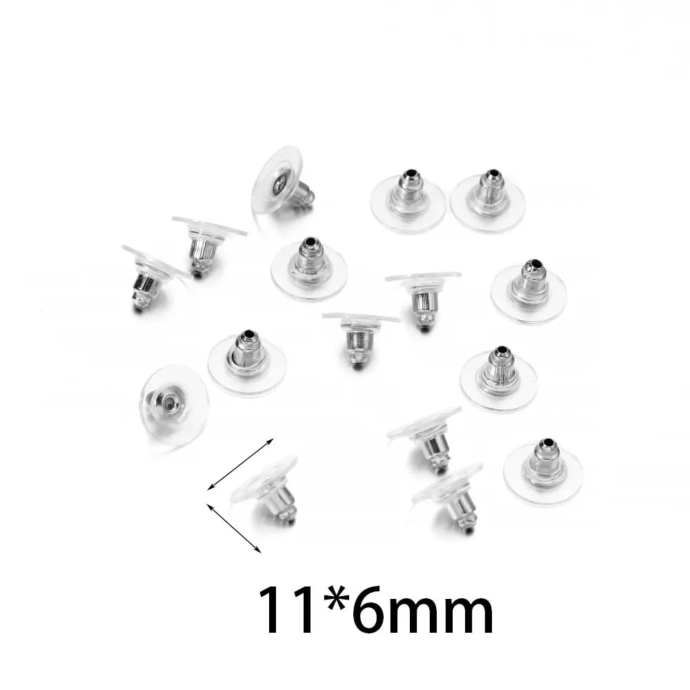 100Pcs Rubber Earring Backs Post Nuts Silicon