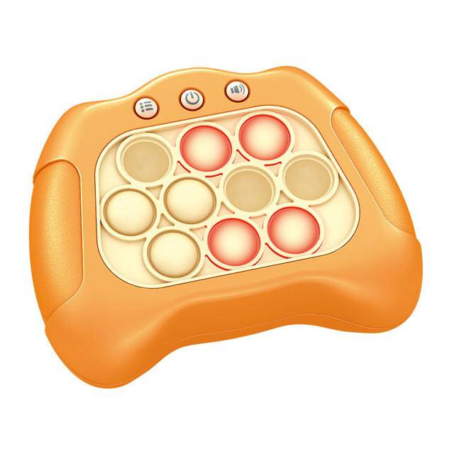 Beckett Push Popper game with orange-colored popper toy for stress relief and sensory fun.
