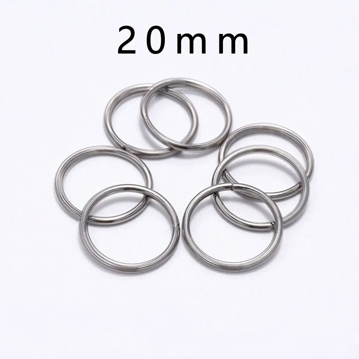 30-200Pcs 3-25mm Stainless Steel Split Ring