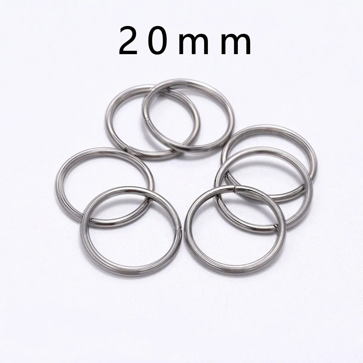 30-200Pcs 3-25mm Stainless Steel Split Ring