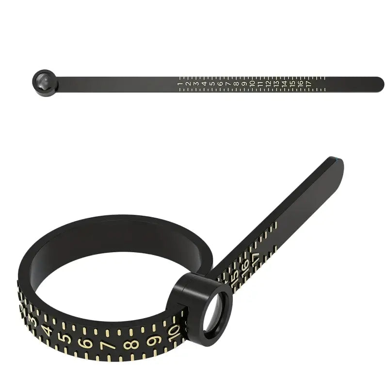 Ring Sizer with Magnifier US UK EU HK Size Scale 