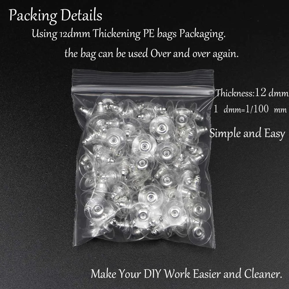 100Pcs Rubber Earring Backs Post Nuts Silicon