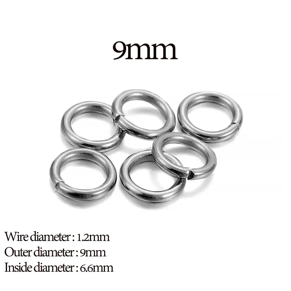 30-200Pcs 3-25mm Stainless Steel Split Ring