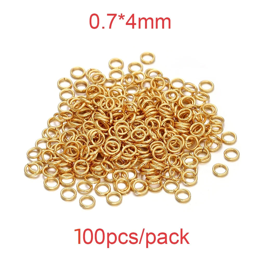 30-200Pcs 3-25mm Stainless Steel Split Ring