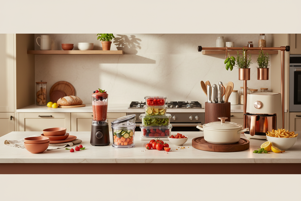 Premium kitchen goods, food, and tools banner